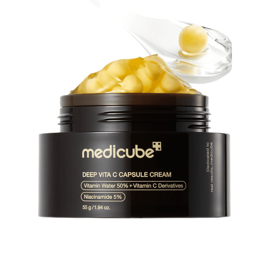 Creme Facial Medicube Deep Vita C Golden Capsule - Vitamina C Pura, Clareamento e Luminosidade