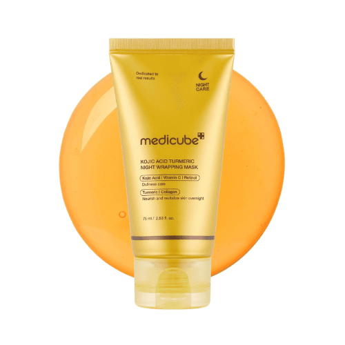 Medicube Máscara Facial Noturna Peel Off com Ácido Kójico e Cúrcuma - Clareadora, Iluminadora e Uniformizadora