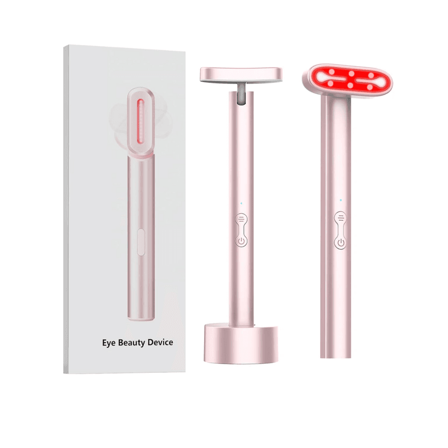 SOLAVY Aparelho Facial com LED de 7 Cores, Vibração e Aquecimento para Rosto e Pescoço